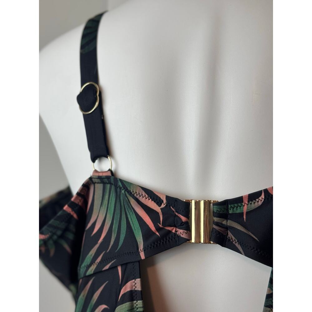 City Chic Black and Tropical One Piece Swimsuit Multi-color Size 22 - Picture 6 of 13